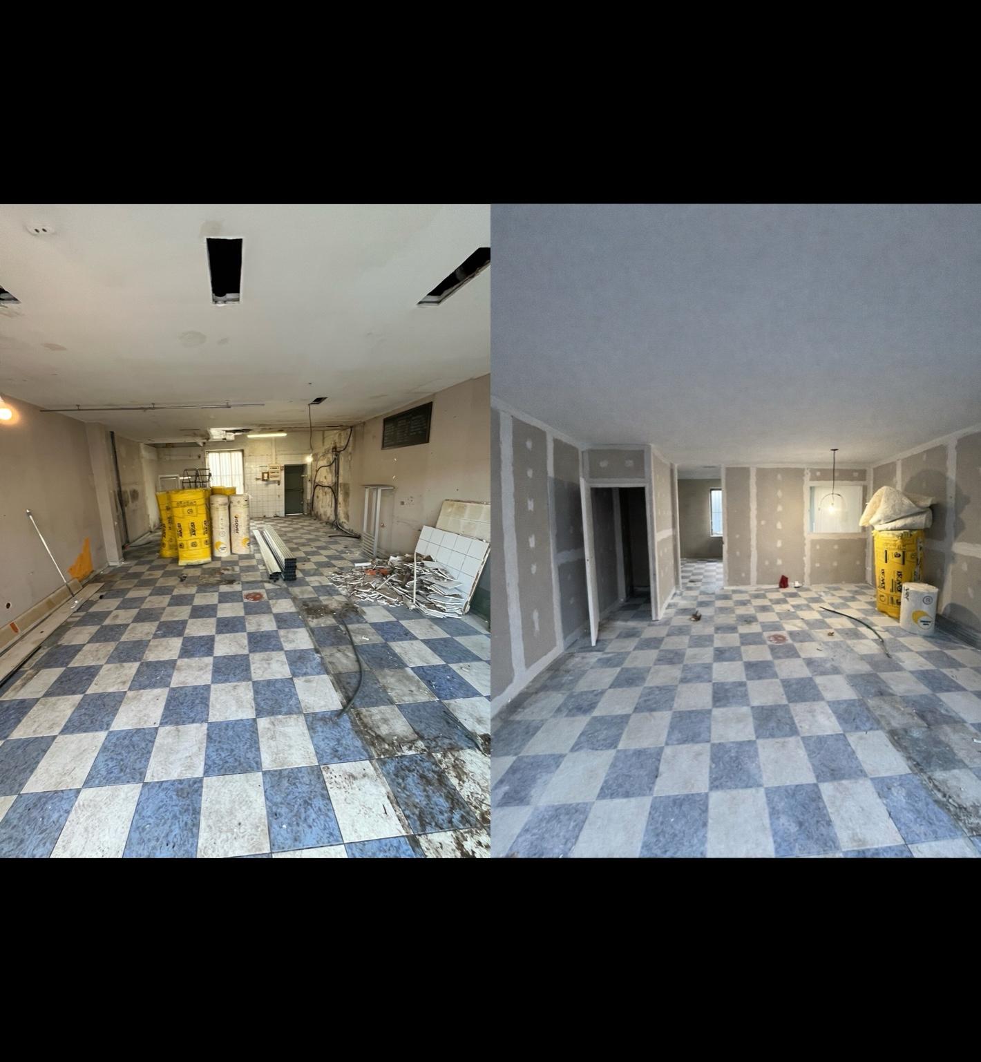 Comparaison avant apres d'une renovation interieure